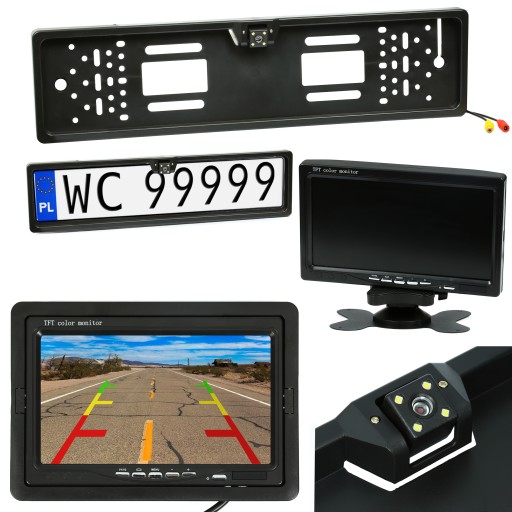 KAMERA COFANIA W RAMCE 4 LED MONITOR LCD 7'' PILOT