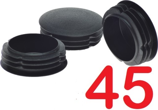 zaślepka fi 45 zaślepki na rurę korki czarne 1szt