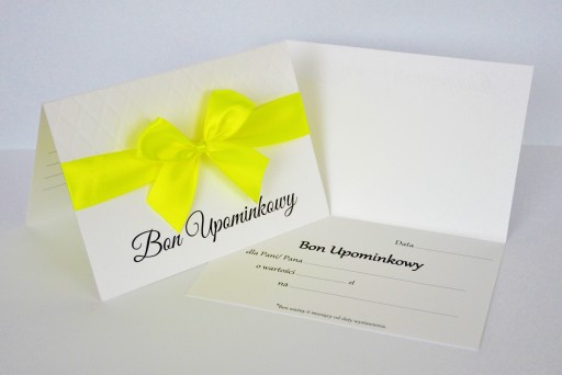 BONY UPOMINKOWE voucher karta podarunkowa OD RĘKI