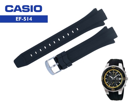 Oryginalny pasek do zegarka CASIO EF-514 + nity