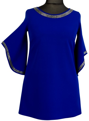 Tunika bluzka trapez elegancka wizytowa chaber 48