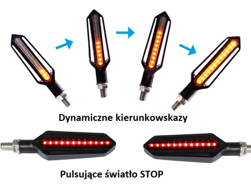 Dynamiczne kierunkowskazy plus STOP 2 sztuki 24LED