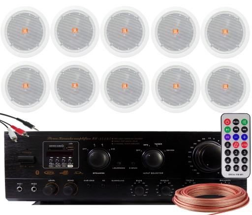 NAGŁOŚNIENIE SUFITOWE JBL 10.0 SKLEP SALON STREFY