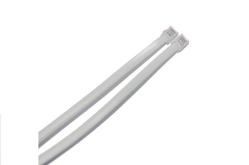 Kabel telefoniczny wtyk/wtyk 6p6c,RJ12, 0,5m biały
