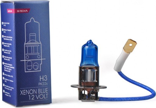 Żarówka M-TECH XENON BLUE H3 12V 55W