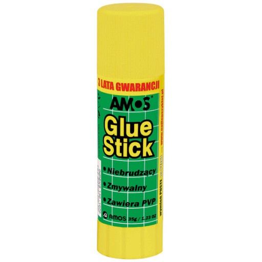 KLEJ SZTYFCIE AMOS GLUE STICK 35G BIUROWY SZKOLNY