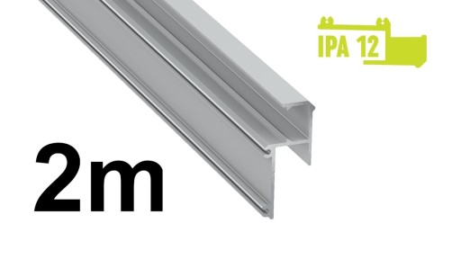 PROFIL LED krawędziowy do płyty GK IPA12 SREBRNY