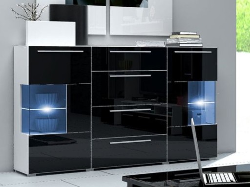 Komoda STILO -WYSOKI POŁYSK+ LED GRATIS