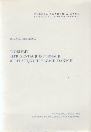 RELACYJNE BAZY DANYCH - REPREZENTACJA INFORMACJI