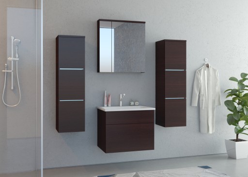 Meble łazienkowe TORRO wenge lustro, szafka
