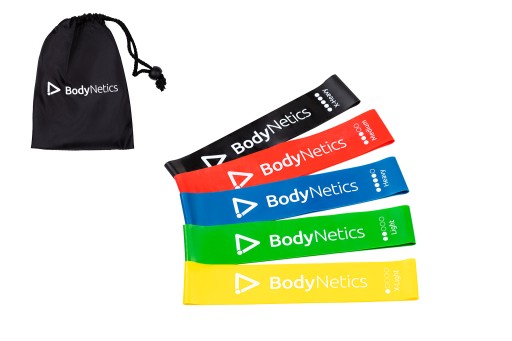 GUMY TAŚMY DO ĆWICZEŃ MINI BAND BODYNETICS x5 ETUI