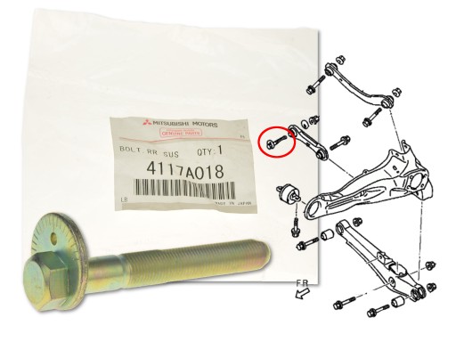 ŚRUBA MIMOŚRODOWA TYŁ 4117A018 ORYGINAŁ MITSUBISHI