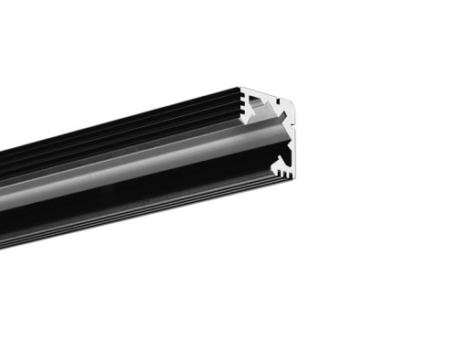 Profil LED alu KLUŚ 45-ALU anodowany czarny 2m