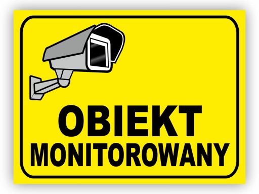 OBIEKT MONITOROWANY TABLICZKA PCV 40x30