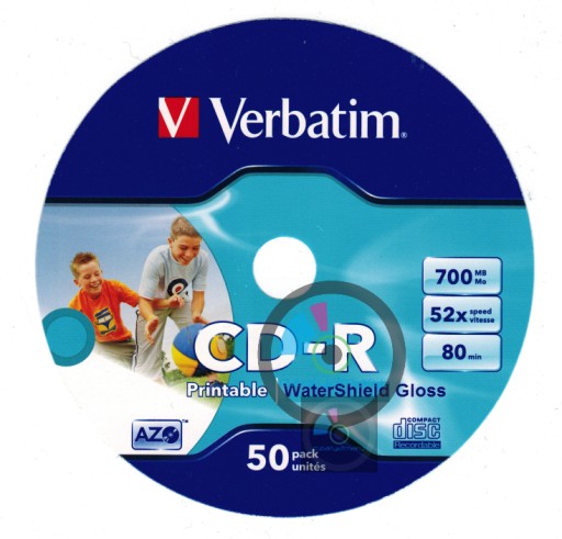 Verbatim CD-R Printable GLOSS WaterShield 10szt. koperta CD