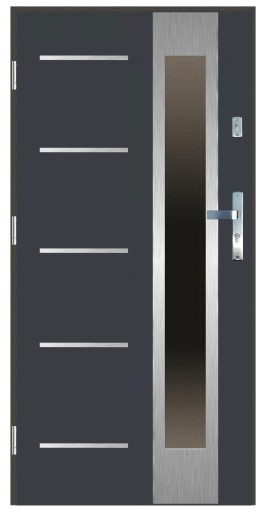 Drzwi wejściowe zewnętrzne 55 mm LI-20 INOX 80L