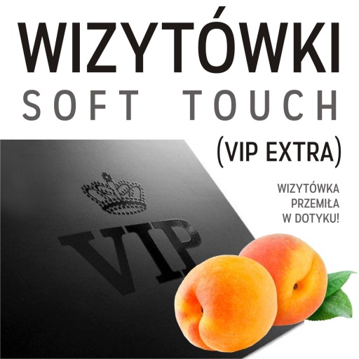500 szt WIZYTÓWKI 350Gr + FOLIA SOFT TOUCH EKO