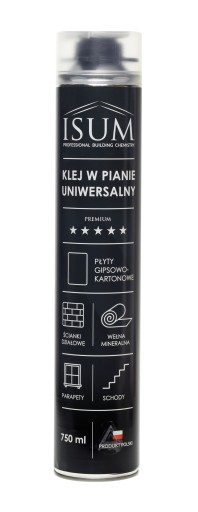 KLEJ w piance Isum Schody Płyty g-k Wełna Sciany