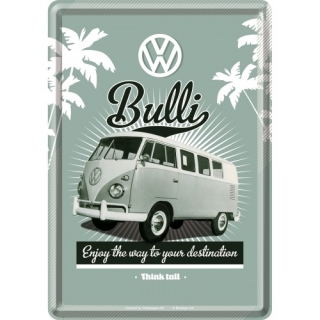 Pocztówka VW Bulli 14x10 metal 10210