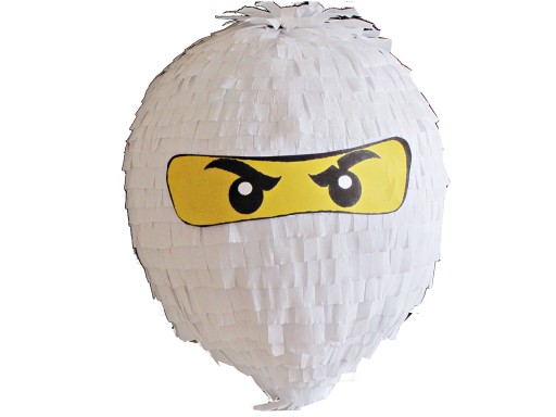 PINIATA URODZINOWA__NINJA LEGO _ BIAŁA XXL 100CM