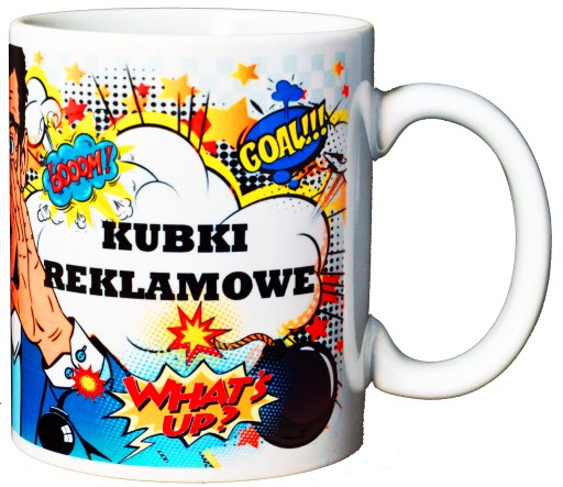 KUBEK REKLAMOWY Z NADRUKIEM KUBKI Z LOGO