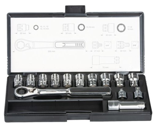 Zestaw 10 nasadek + Klucz Makita z Adapterem