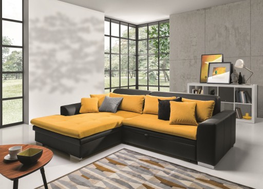 Narożnik sofa narożna CADERA - spanie pojemnik