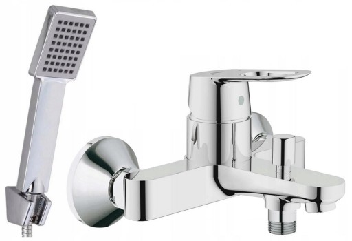 GROHE BAULOOP BATERIA WANNOWA + NATRYSK CUBIC