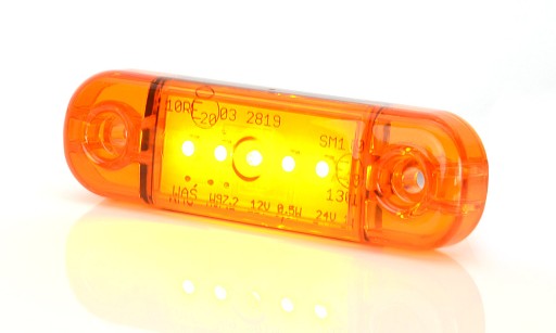 LAMPA OBRYSOWA POMARAŃCZOWA 12/24V LED WAŚ 711