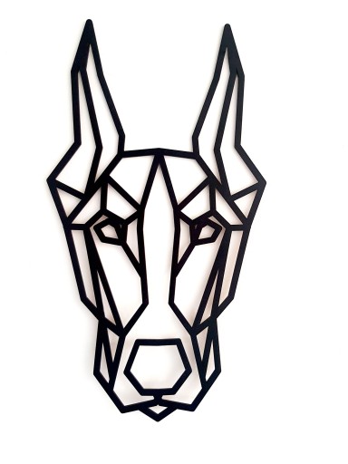 Dekoracja geometryczna 3D Pies Doberman M