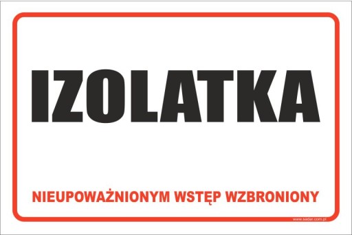 IZOLATKA tabliczka 35x25