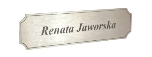 TABLICZKA STAL INOX DRZWI szyld 130x33 mm LIGA