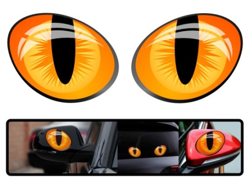 NOWOŚĆ ! NAKLEJKI FUNNY CAT EYES zest. 4 SZT !