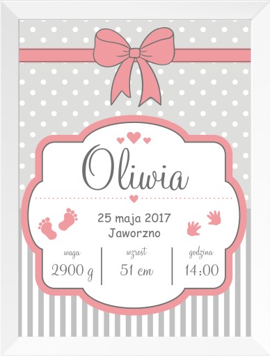 METRYCZKA A4 + RAMKA prezent NARODZINY CHRZEST !!!