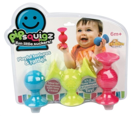 BOBO PRZYSSAWKI 3 gryzak grzechotka Fat Brain Toys