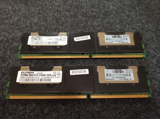 Pamięć RAM ELPIDA DDR2 512MB 1Rx8 398705-051