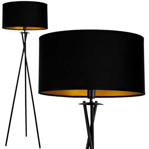 LAMPA STOJĄCA PODŁOGOWA TRÓJNÓG ABAŻUR 45CM LED