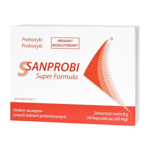 SANPROBI SUPER FORMUŁA 40 KAPSUŁEK probiotyk