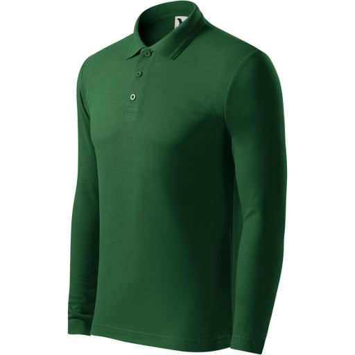 MALFINI PIQUE POLO LS 221 MĘSKA MOCNA koszulka długi rękaw WYGODNA 200g XL