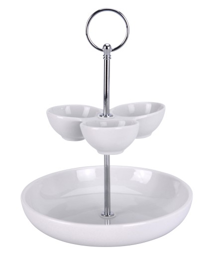 PATERA PORCELANOWA 2 POZIOMOWA piętrowa miseczki
