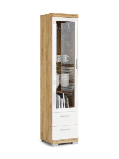 Witryna SIMPLE KWD1SZ2 - REGAŁ SZAFKA SZKŁO POŁYSK