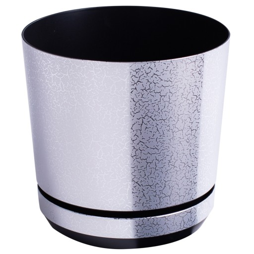 Doniczka DEKOR śr. 18 cm kolor srebro mat