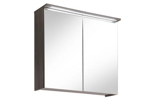 SZAFKA ŁAZIENKOWA Z LUSTREM 80 CM I OŚWIETLENIEM