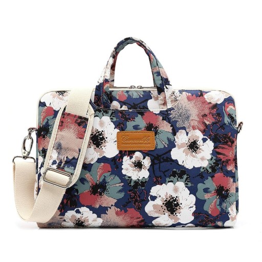 CANVAS - TORBA W KWIATY ETUI NA LAPTOPA 13-14 CALI