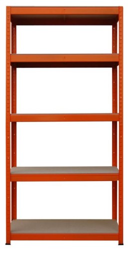 REGAŁ METALOWY MAGAZYNOWY POMARAŃCZOWY 180x90x40 100kg x 5 PÓŁEK