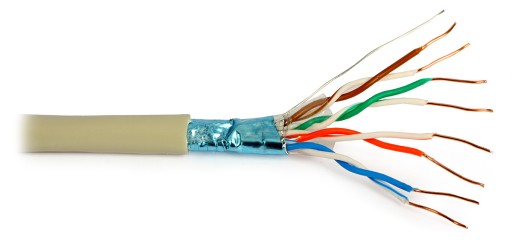 Przewód NETSET F/UTP 5e SKRĘTKA ekranowana wew. 1m