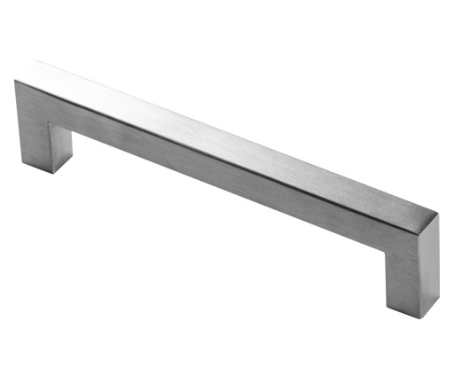 NOWOCZESNY Uchwyt Meblowy KWADRAT SREBRNY 96mm