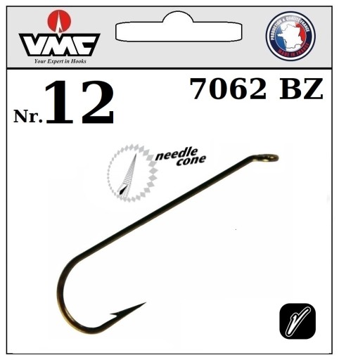 20 X HACZYK VMC VANADIUM DRY FLY 7062 BZ No.12