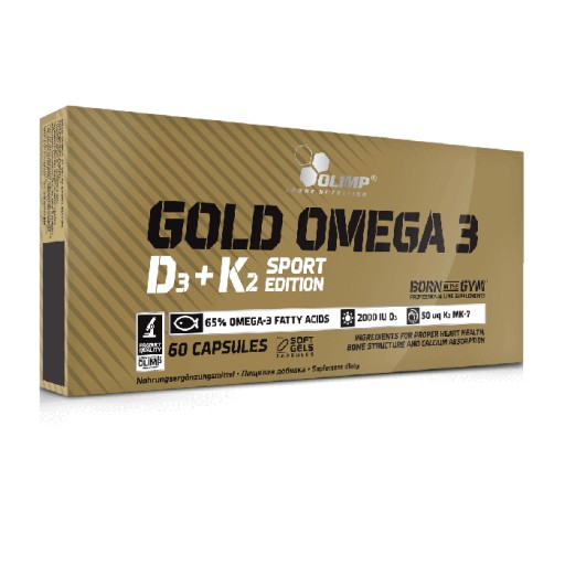 OLIMP Gold Omega 3 D3 + K2 60 kaps. - ZDROWE SERCE
