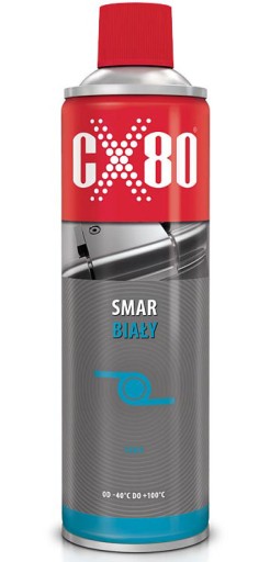 CX80 SMAR BIAŁY SPRAY STAŁY DO ZAMKÓW ZAWIASÓW B-B